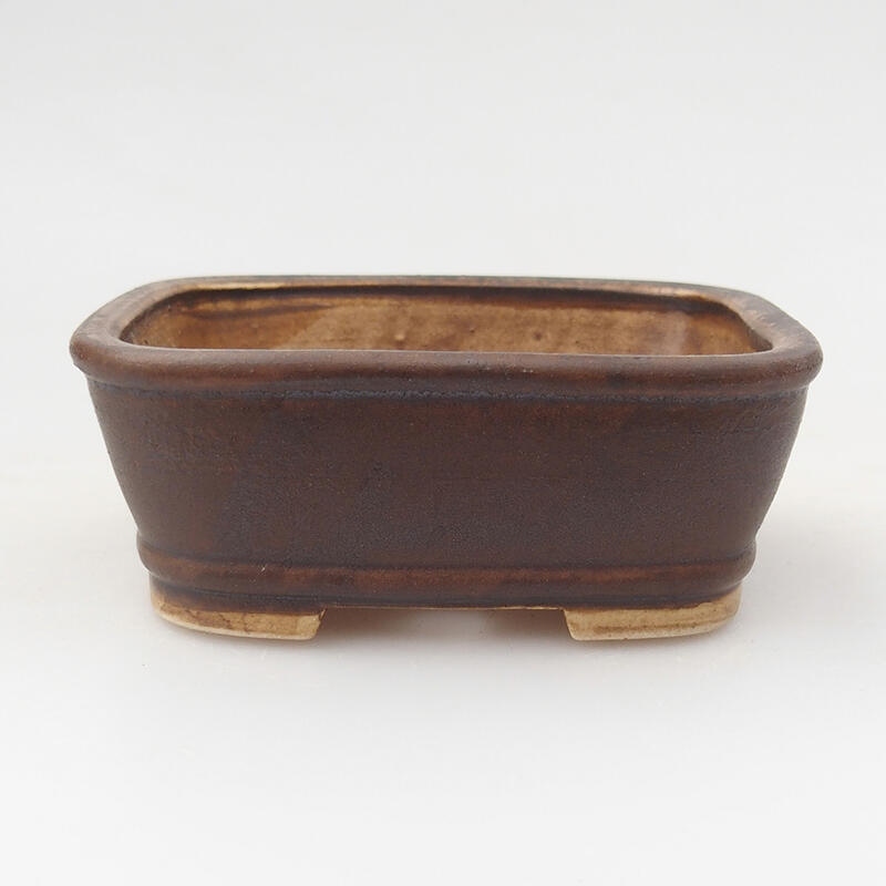 Cuenco bonsái de cerámica 9 x 8 x 3,5 cm, marrón