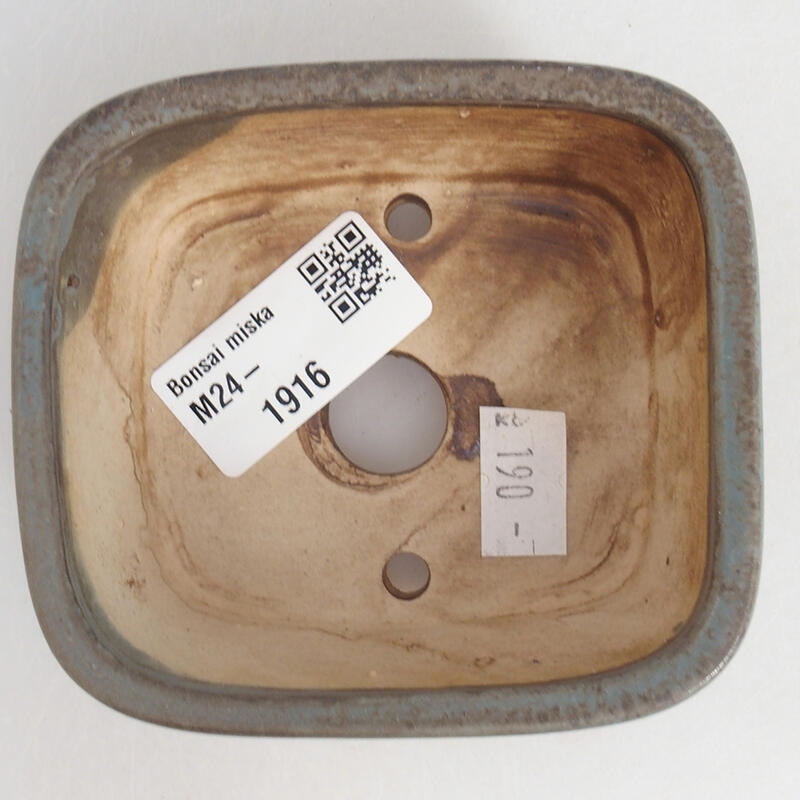 Cuenco bonsái de cerámica 9 x 8 x 3,5 cm, color azul