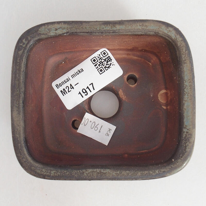 Cuenco bonsái de cerámica 9 x 8 x 3,5 cm, color azul