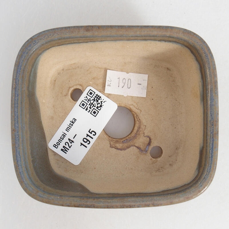 Cuenco bonsái de cerámica 9 x 8 x 3,5 cm, color azul