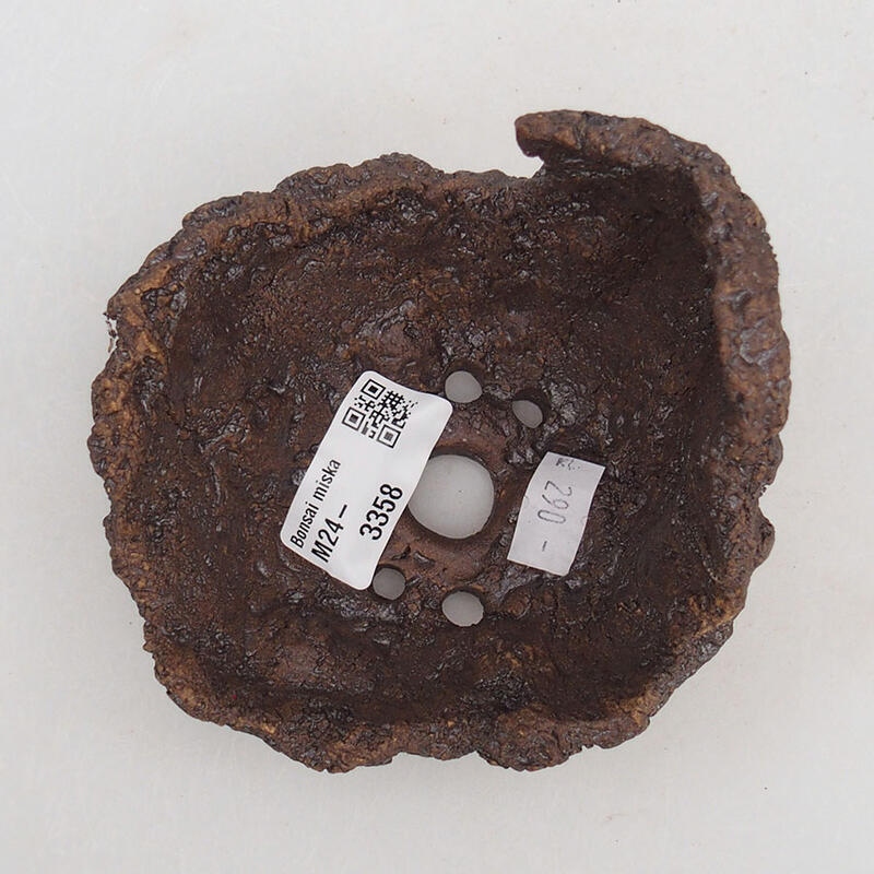 Concha de cerámica 10 x 11 x 9,5 cm , color marrón