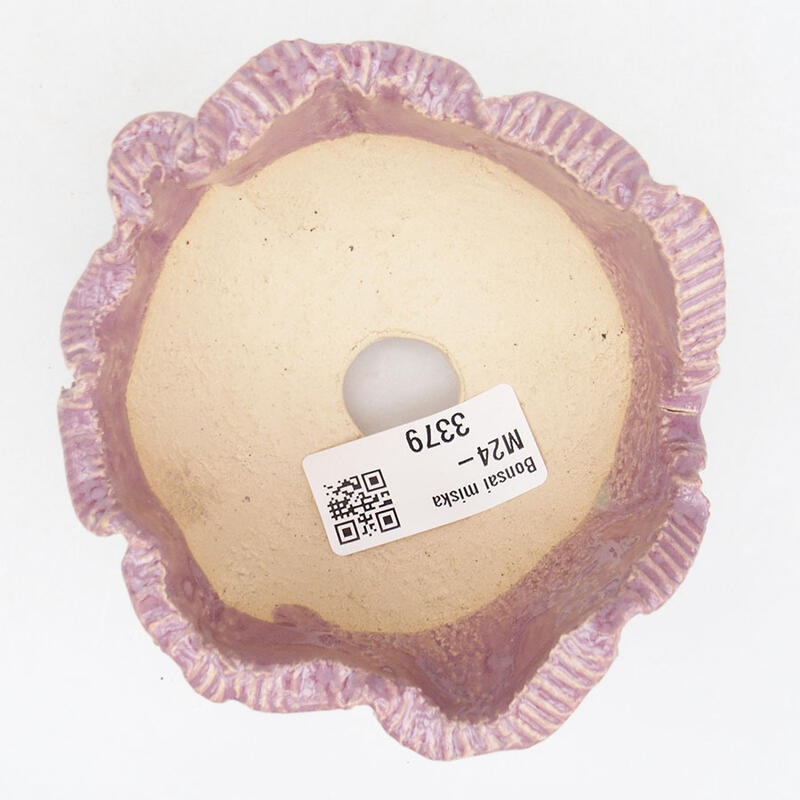 Concha de cerámica 10 x 9,5 x 6,5 cm , color morado