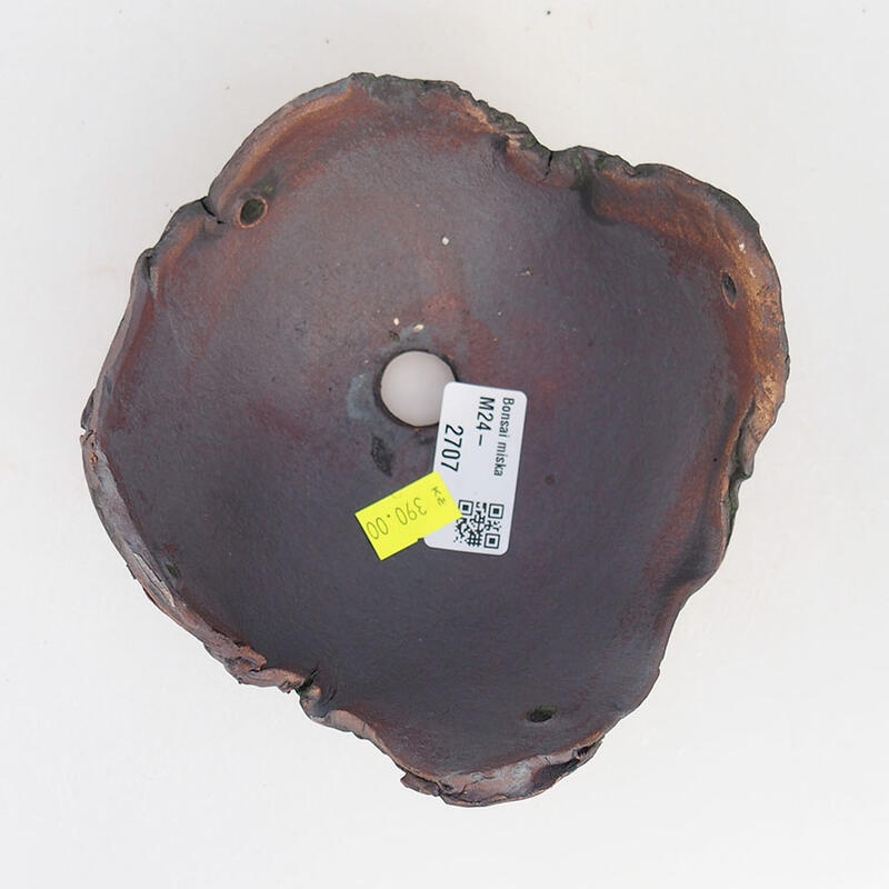 Concha de cerámica 13 x 13 x 8 cm , color verde