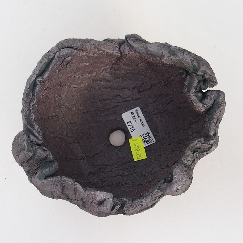 Concha de cerámica 15 x 13 x 11 cm , color metalizado