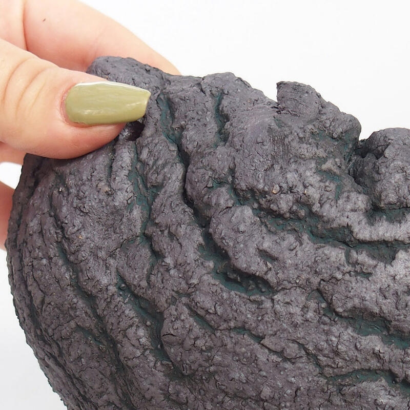 Concha de cerámica 15 x 13 x 11 cm , color metalizado