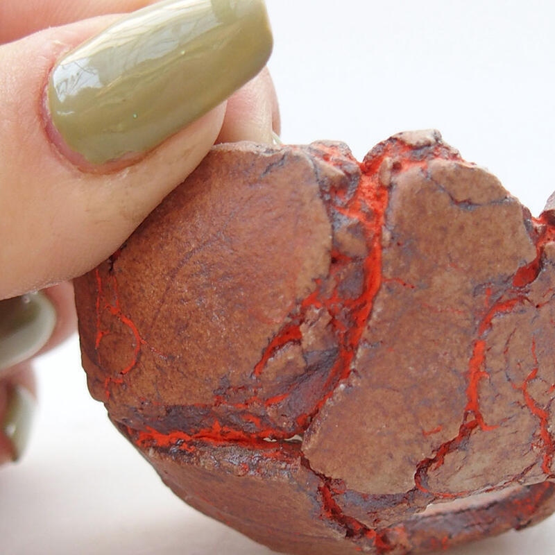 Concha de cerámica 5,5 x 5,5 x 3 cm , color naranja