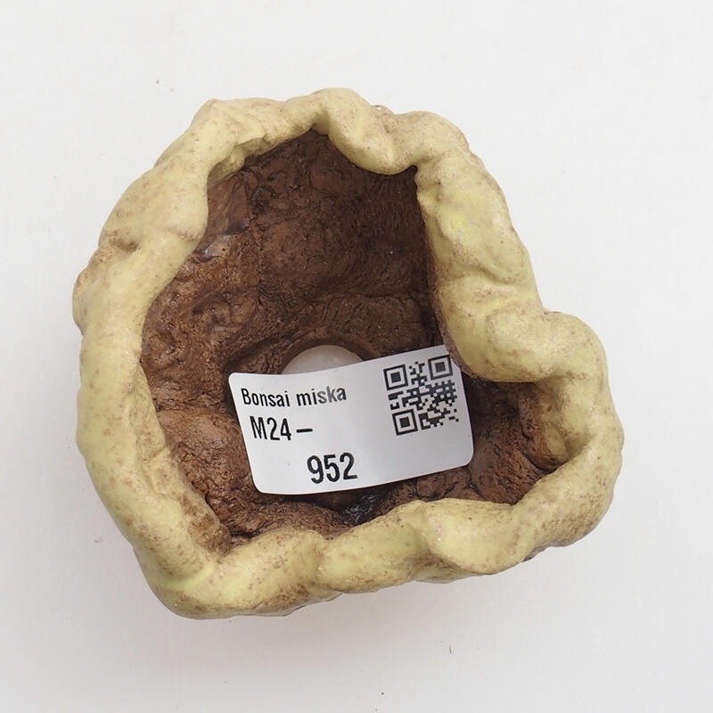 Concha de cerámica 5 x 5 x 5 cm , color verde