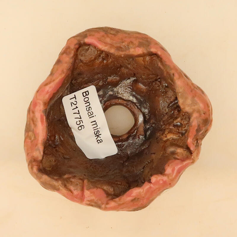 Concha de cerámica 5 x 5 x 6 cm , color rosa