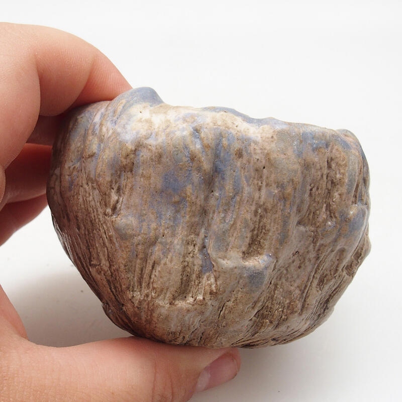 Concha de cerámica 6,5 x 6,5 x 5,5 cm , color azul