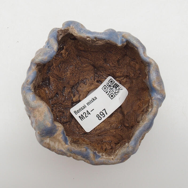 Concha de cerámica 6,5 x 6,5 x 5,5 cm , color azul