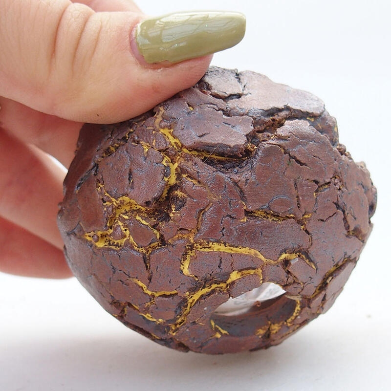 Concha de cerámica 6 x 6 x 4 cm , amarilla