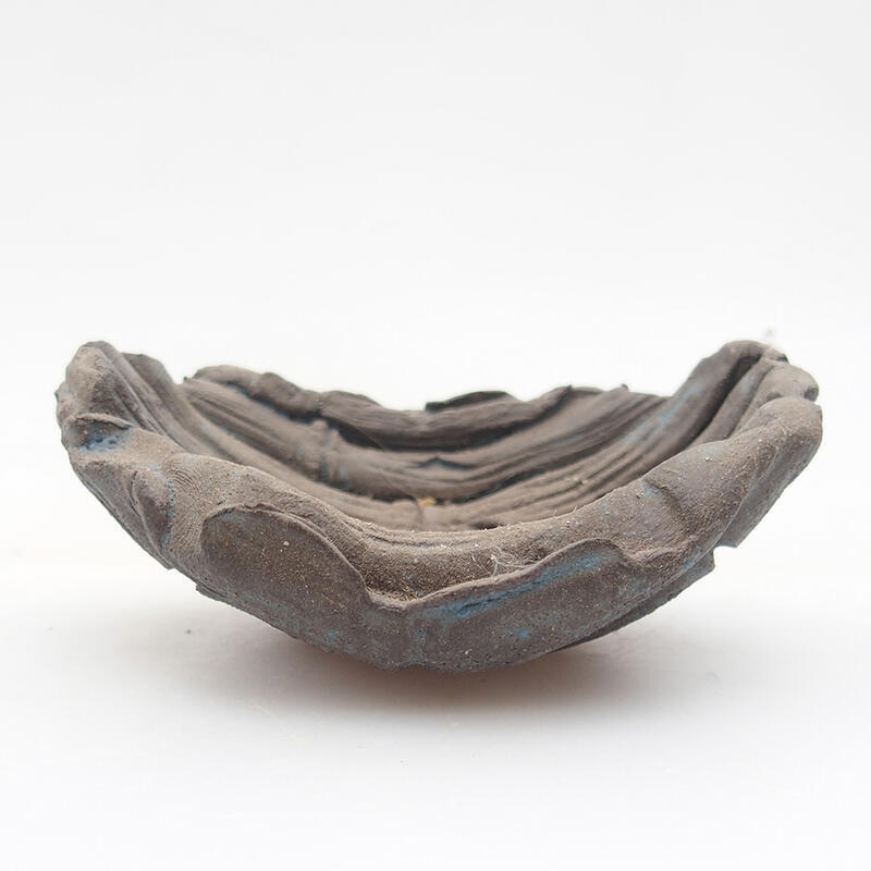 Concha de cerámica 7,5 x 5,5 x 3 cm , color azul