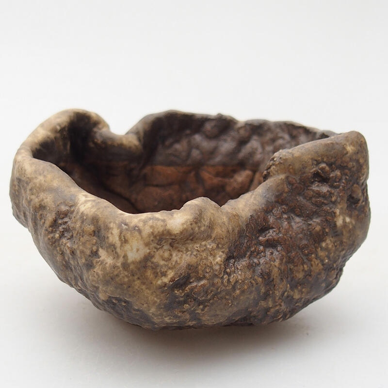 Concha de cerámica 7,5 x 6,5 x 4,5 cm , color marrón