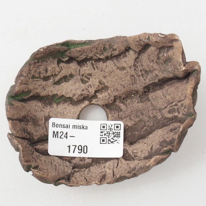 Concha de cerámica 7,5 x 7 x 5 cm , color verde