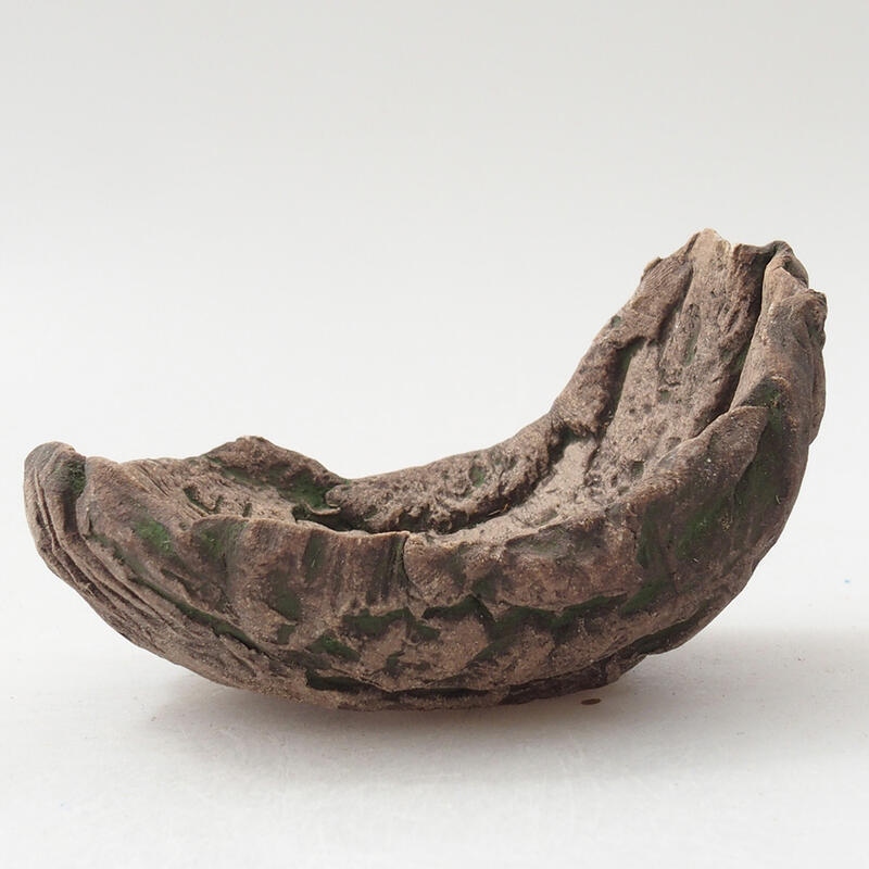 Concha de cerámica 7,5 x 7 x 5 cm , color verde