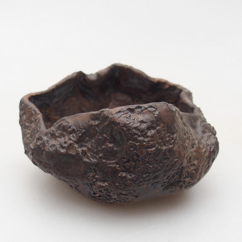 Concha de cerámica 7 x 6,5 x 4 cm , color marrón