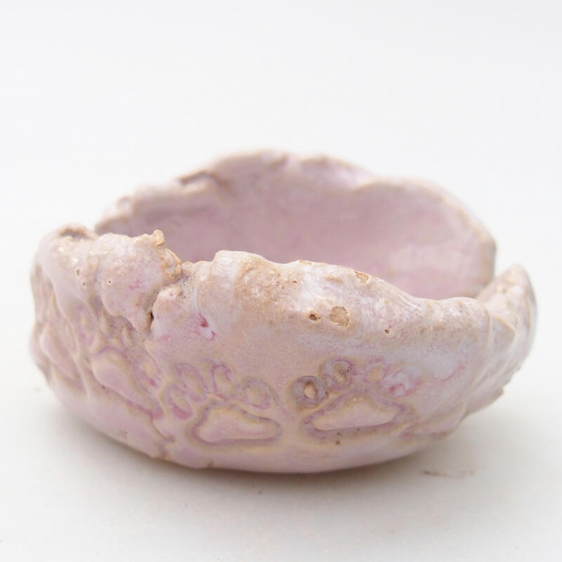 Concha de cerámica 7 x 6,5 x 4 cm , color rosa