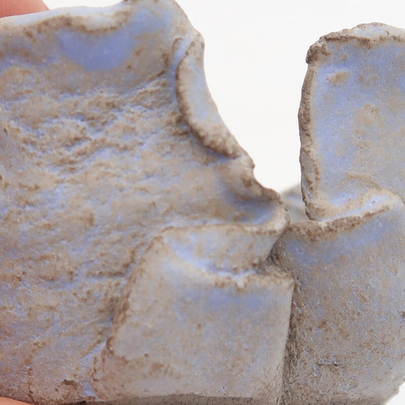 Concha de cerámica 7 x 7 x 4 cm , color azul