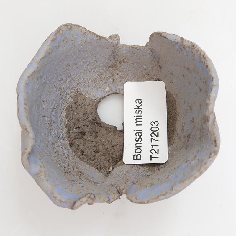 Concha de cerámica 7 x 7 x 4 cm , color azul