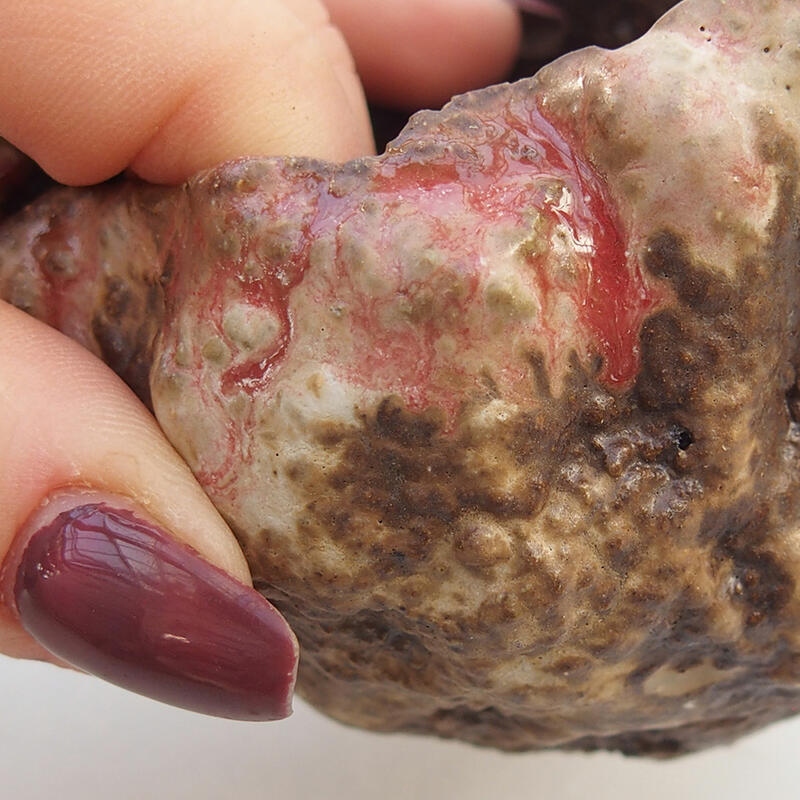 Concha de cerámica 7 x 7 x 5,5 cm , color rosa