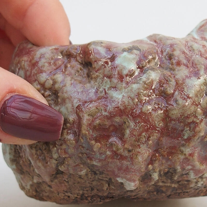 Concha de cerámica 8,5 x 7,5 x 5,5 cm , color rosa