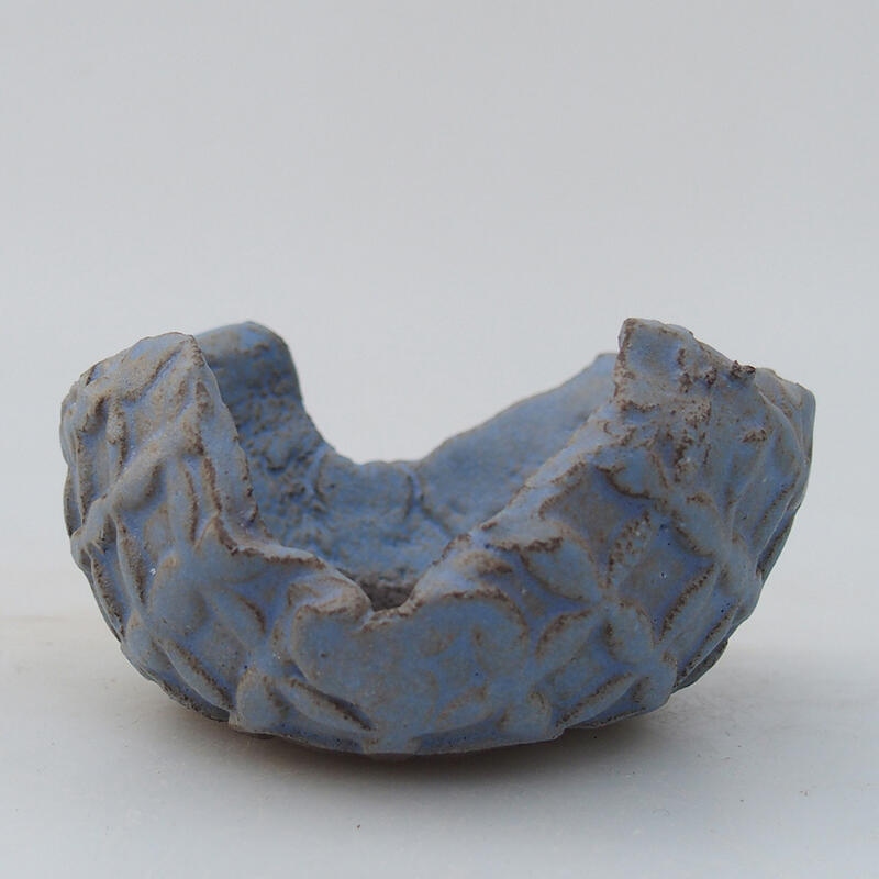 Concha de cerámica 8,5 x 8,5 x 4,5 cm , color azul