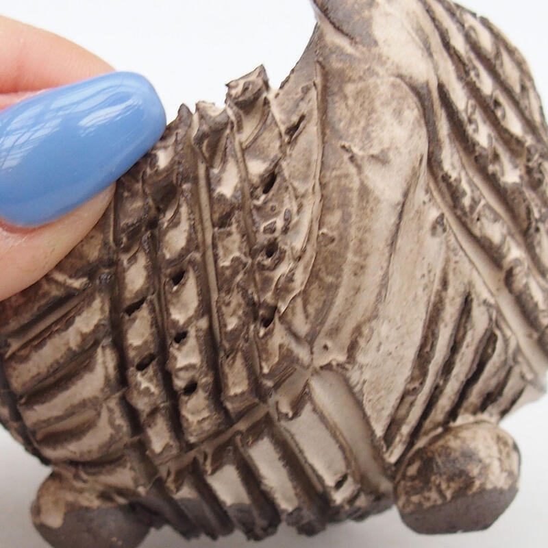 Concha de cerámica 8,5 x 8,5 x 6 cm , color beige