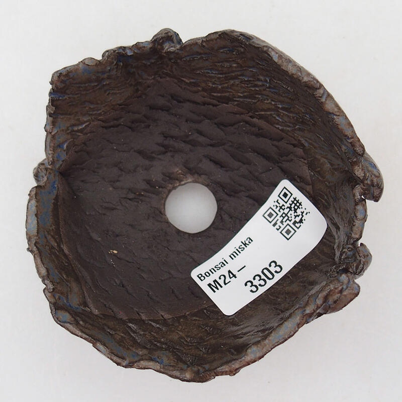 Concha de cerámica 8,5 x 8,5 x 6 cm , color azul