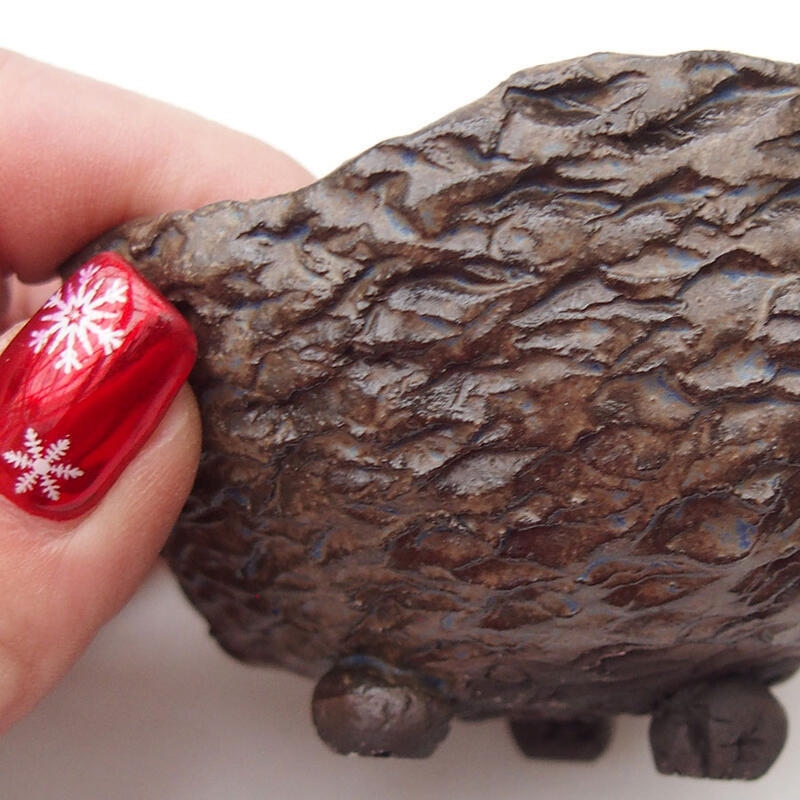 Concha de cerámica 8,5 x 8,5 x 6 cm , color azul