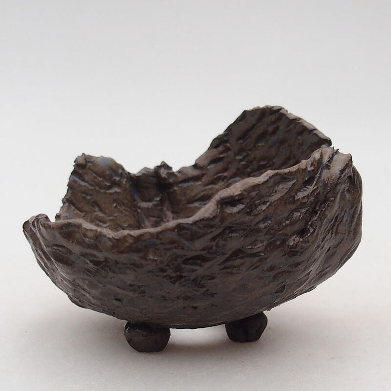 Concha de cerámica 8,5 x 8,5 x 6 cm , color azul