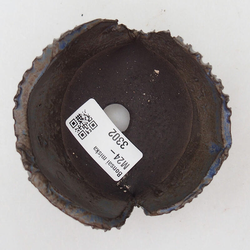 Concha de cerámica 8,5 x 8,5 x 6 cm , color azul