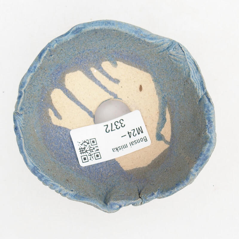 Concha de cerámica 8,5 x 8 x 4,5 cm , color azul