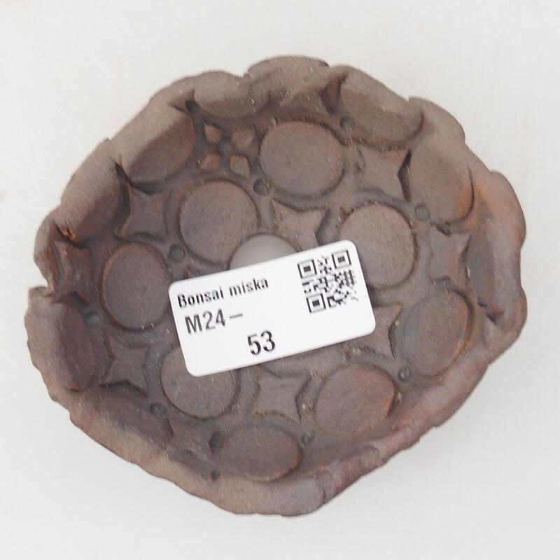 Concha de cerámica 8,5 x 8 x 4 cm , color marrón