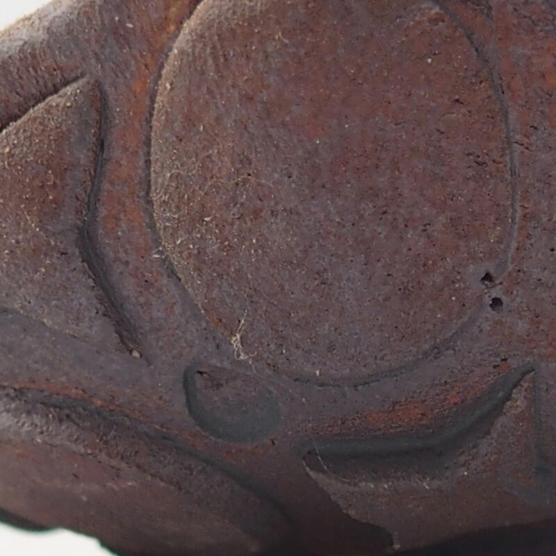 Concha de cerámica 8,5 x 8 x 4 cm , color marrón