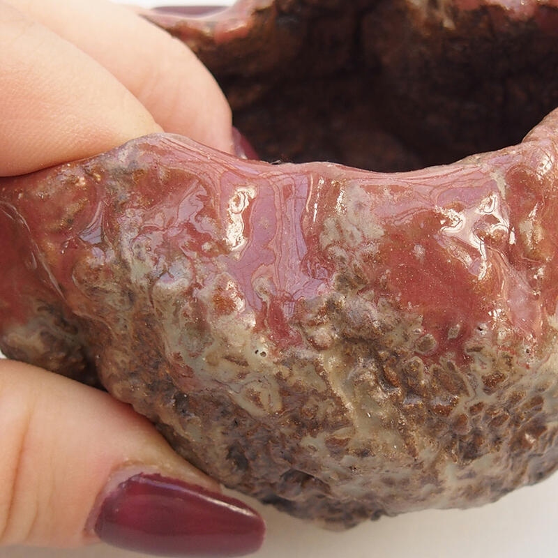 Concha de cerámica 8 x 6 x 6 cm , color rosa