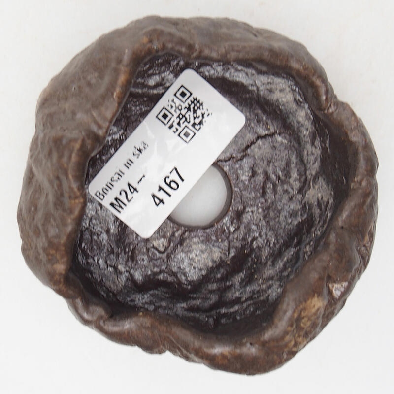 Concha de cerámica 8 x 7,5 x 4,5 cm , color marrón