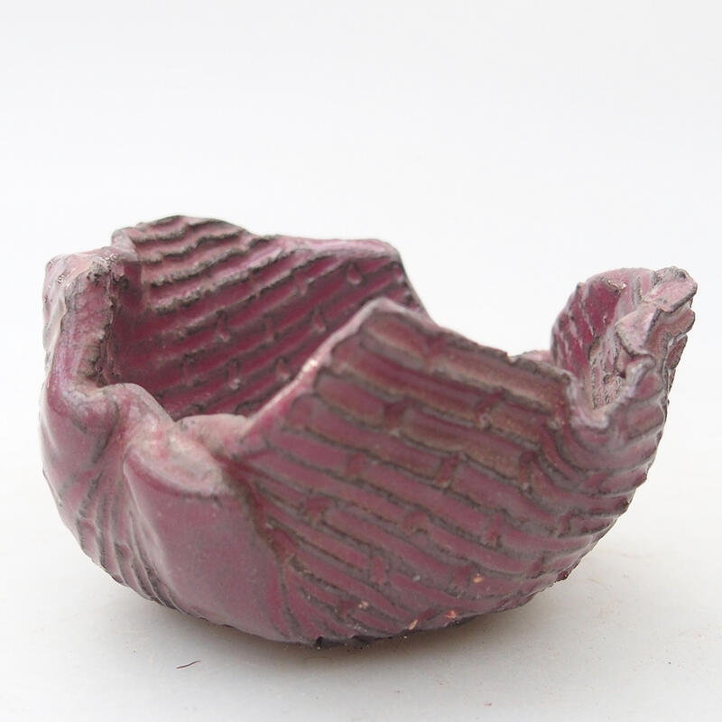 Concha de cerámica 8 x 7,5 x 4,5 cm , color rosa