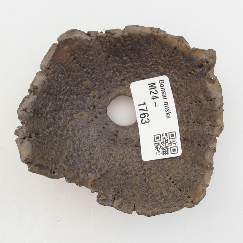 Concha de cerámica 8 x 7,5 x 4 cm , color marrón