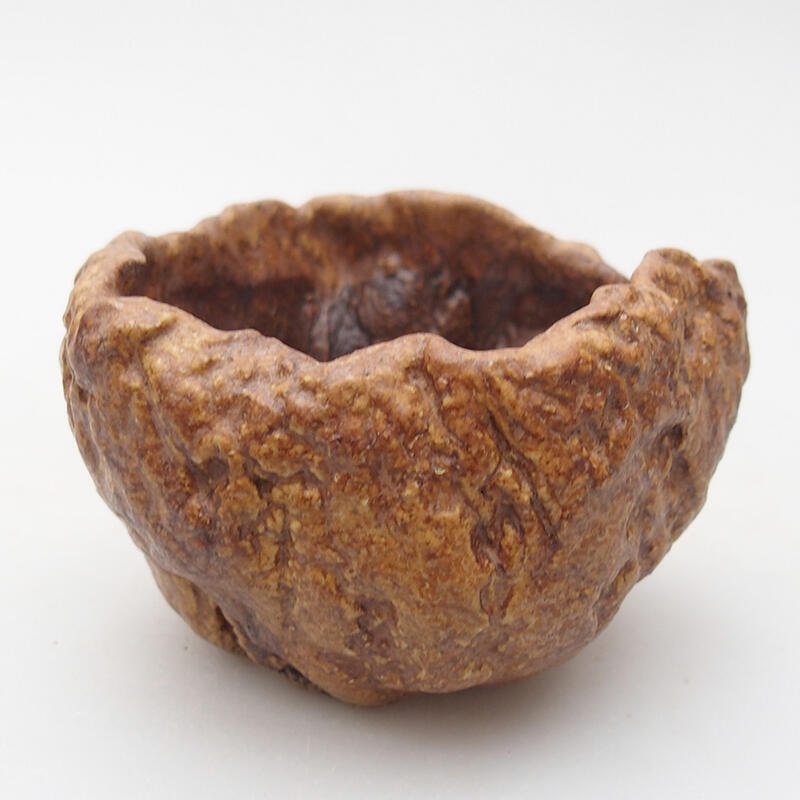 Concha de cerámica 8 x 7,5 x 5,5 cm , color marrón