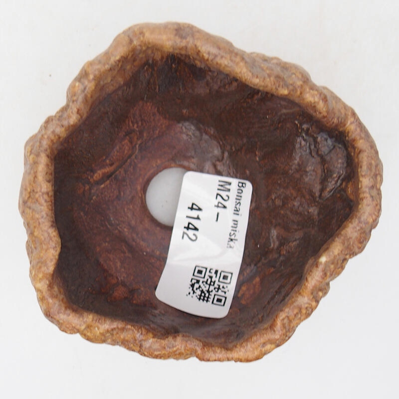 Concha de cerámica 8 x 7,5 x 5,5 cm , color marrón