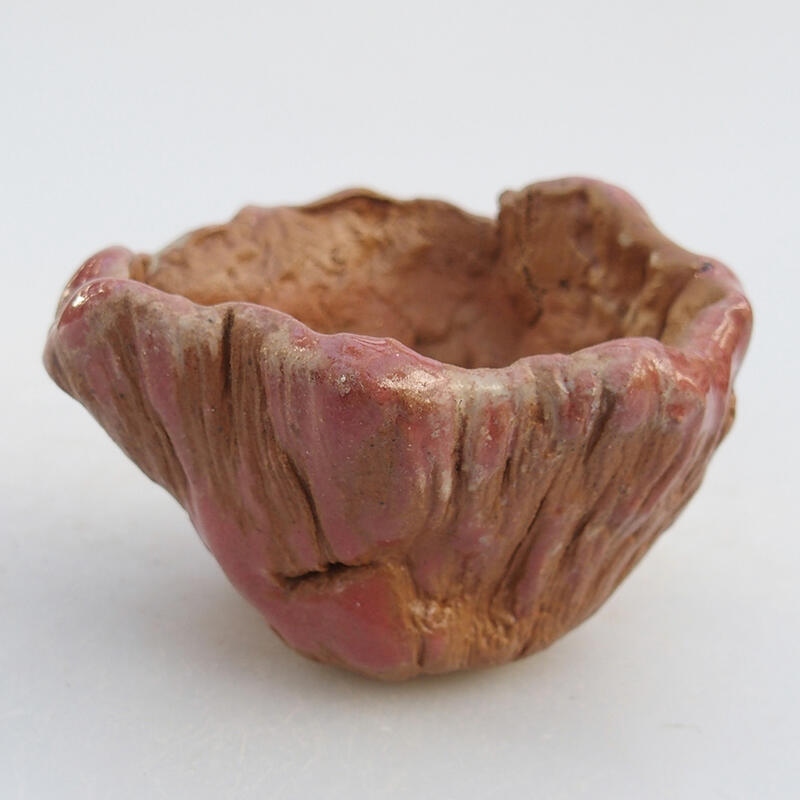 Concha de cerámica 8 x 7,5 x 6 cm , color rosa