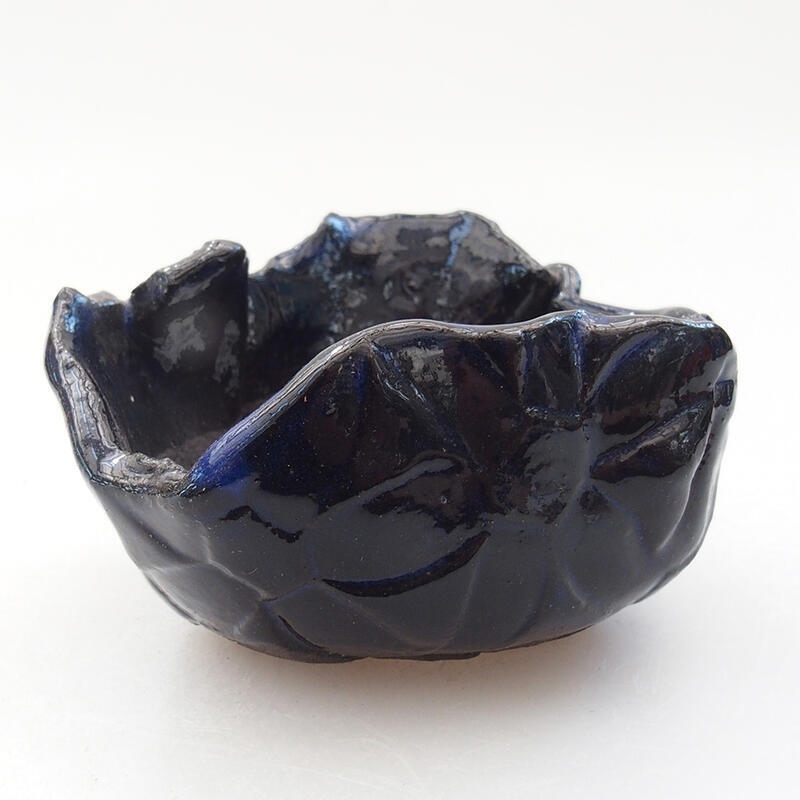 Cáscara de cerámica 8 x 7 x 4,5 cm , color azul-negro