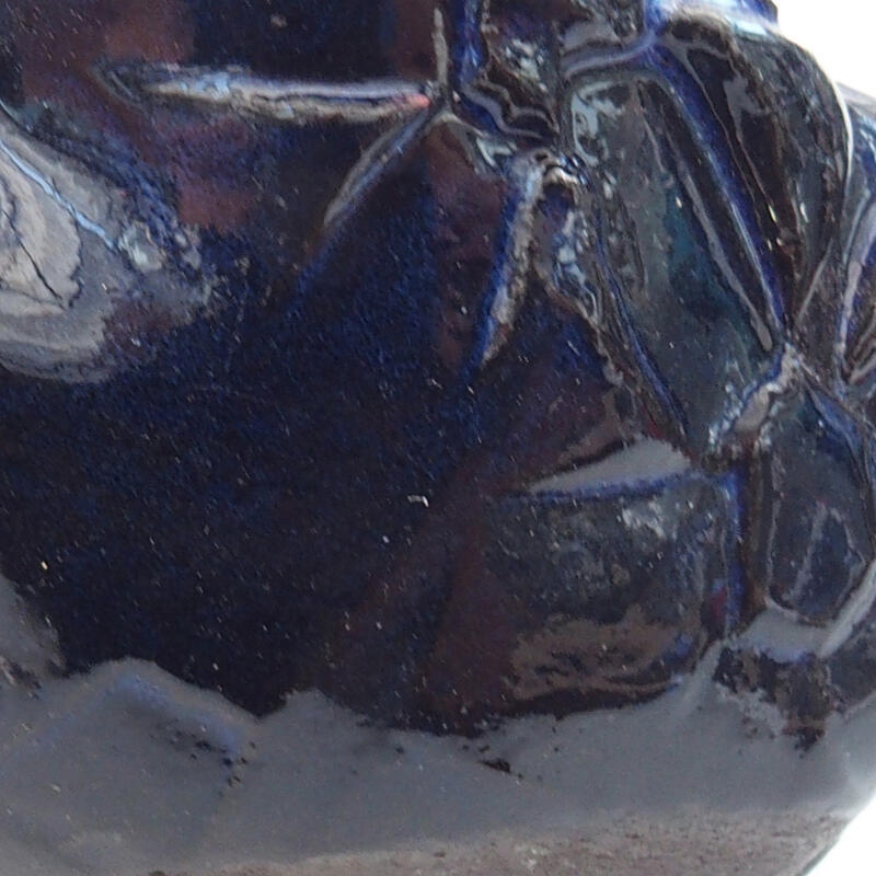 Cáscara de cerámica 8 x 7 x 4,5 cm , color azul-negro