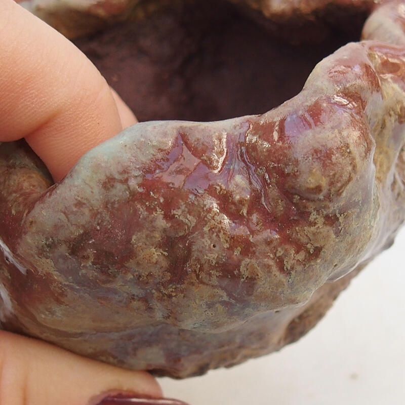 Concha de cerámica 8 x 8 x 6 cm , color rosa