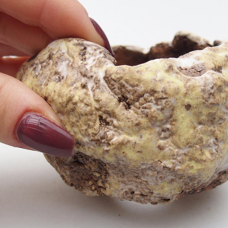 Concha de cerámica 8 x 8 x 6 cm , amarilla