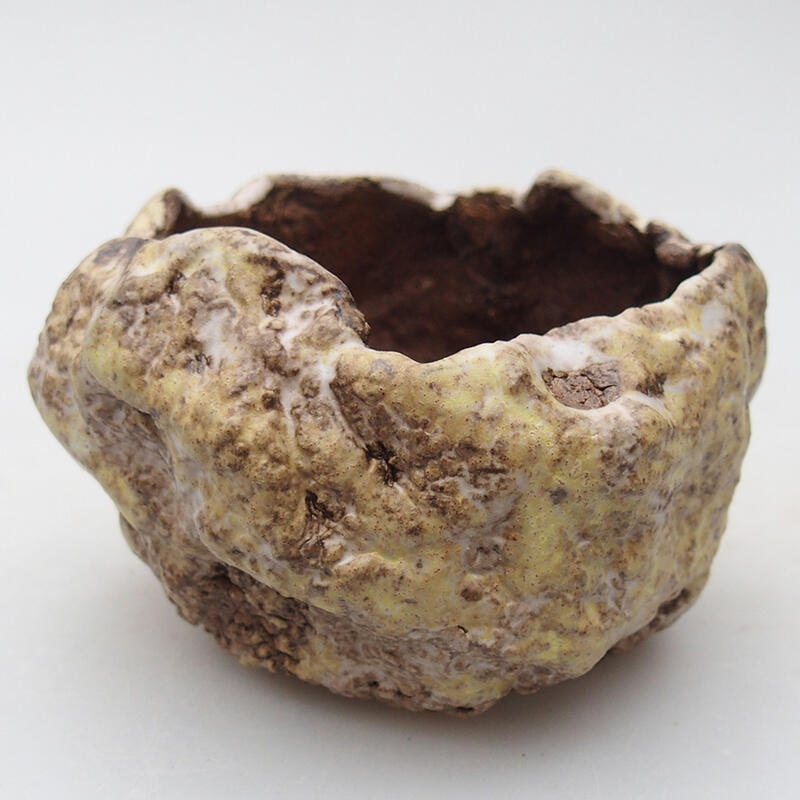 Concha de cerámica 8 x 8 x 6 cm , amarilla