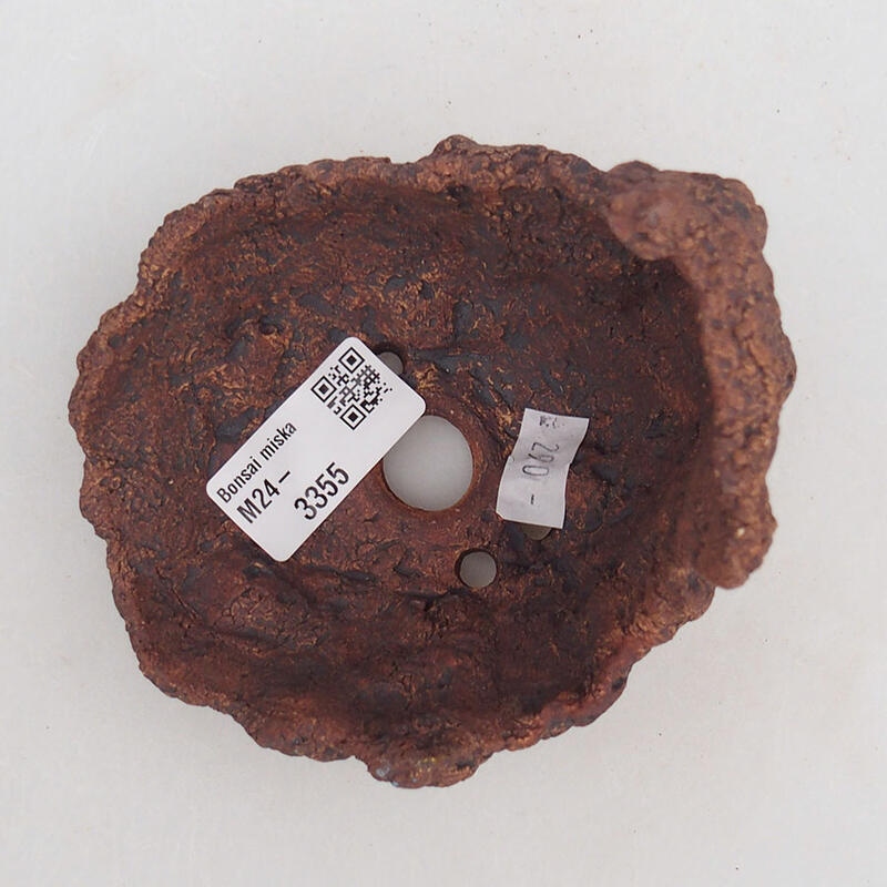 Concha de cerámica 9,5 x 11 x 11 cm , color rojo parduzco