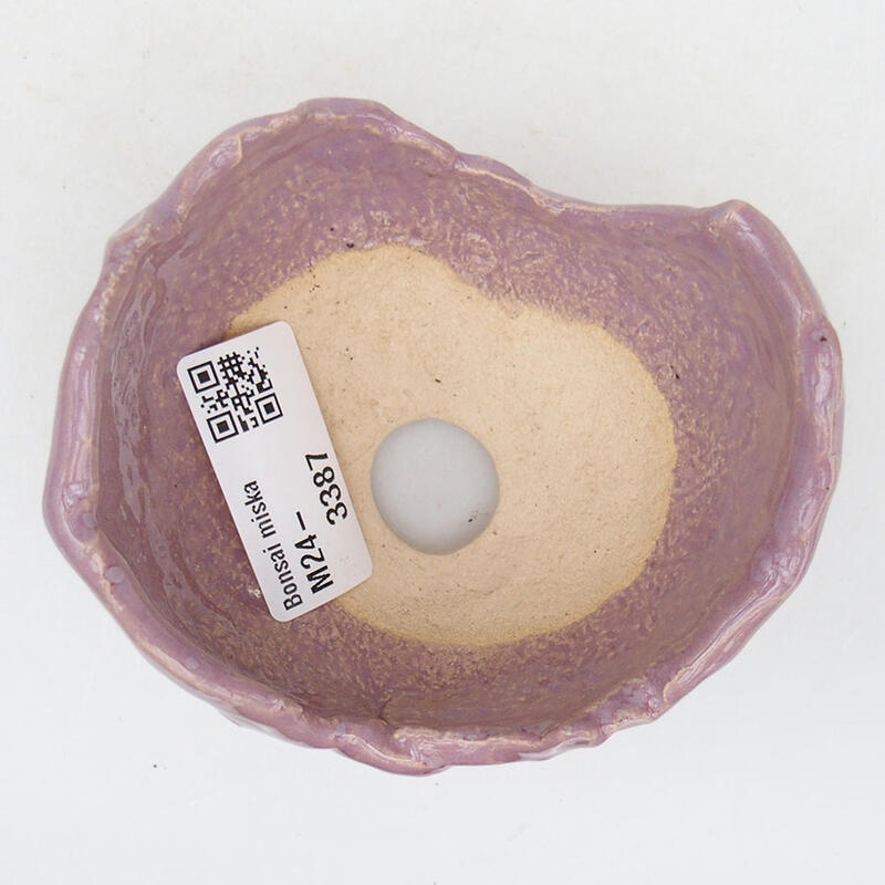 Concha de cerámica 9,5 x 8 x 6 cm , color morado