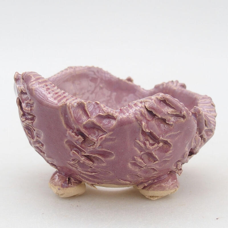 Concha de cerámica 9,5 x 9 x 6 cm , color morado