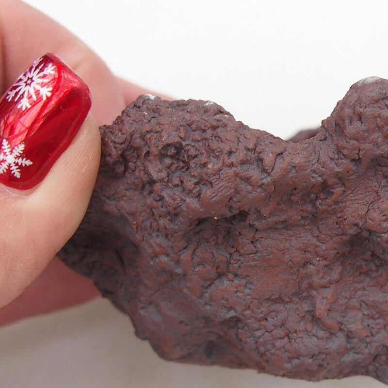 Concha de cerámica 9 x 11 x 9 cm , color rojo parduzco